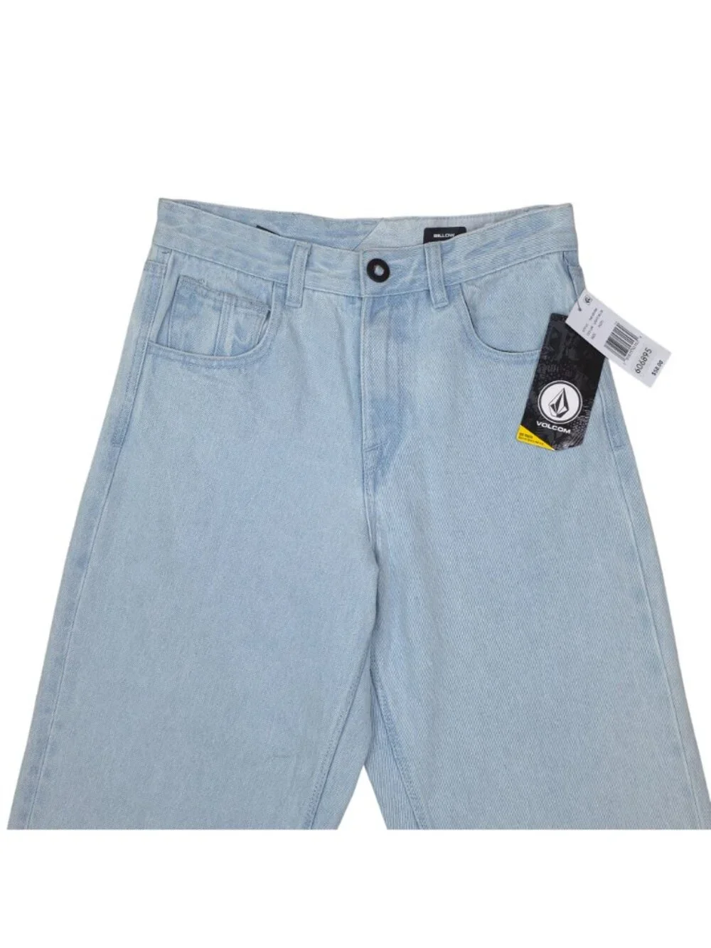 Volcom Billow Loose Fit Denim Jeans Boys Youth sz 14 27  Relaxed Rise Light Wash